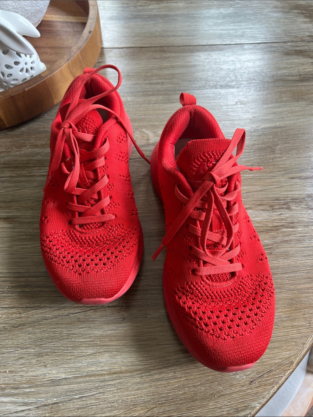 APL Women's All-Red Knit Athletic Sneakers